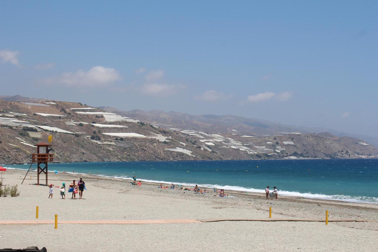 Atico Lujo Primera Linea, Terraza, Piscina, Parking Castell de Ferro Kültér fotó